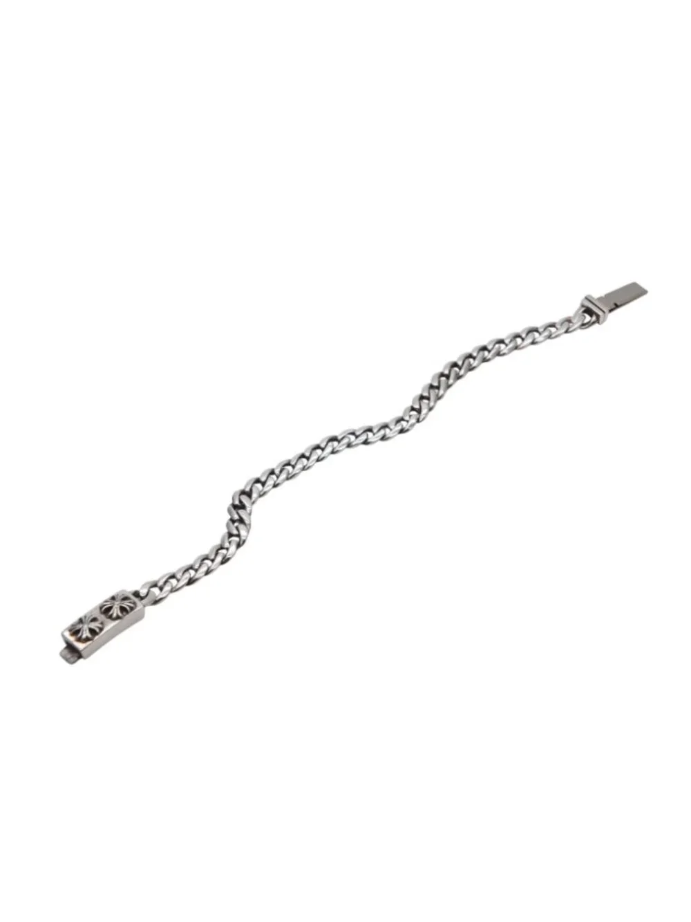 Chrome Hearts Mini ID CH Cross Classic Bracelet Pave Diamond 2000 925